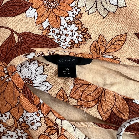 J. Crew V-back Linen Shirtdress in Zinnia Floral - Picture 10 of 12